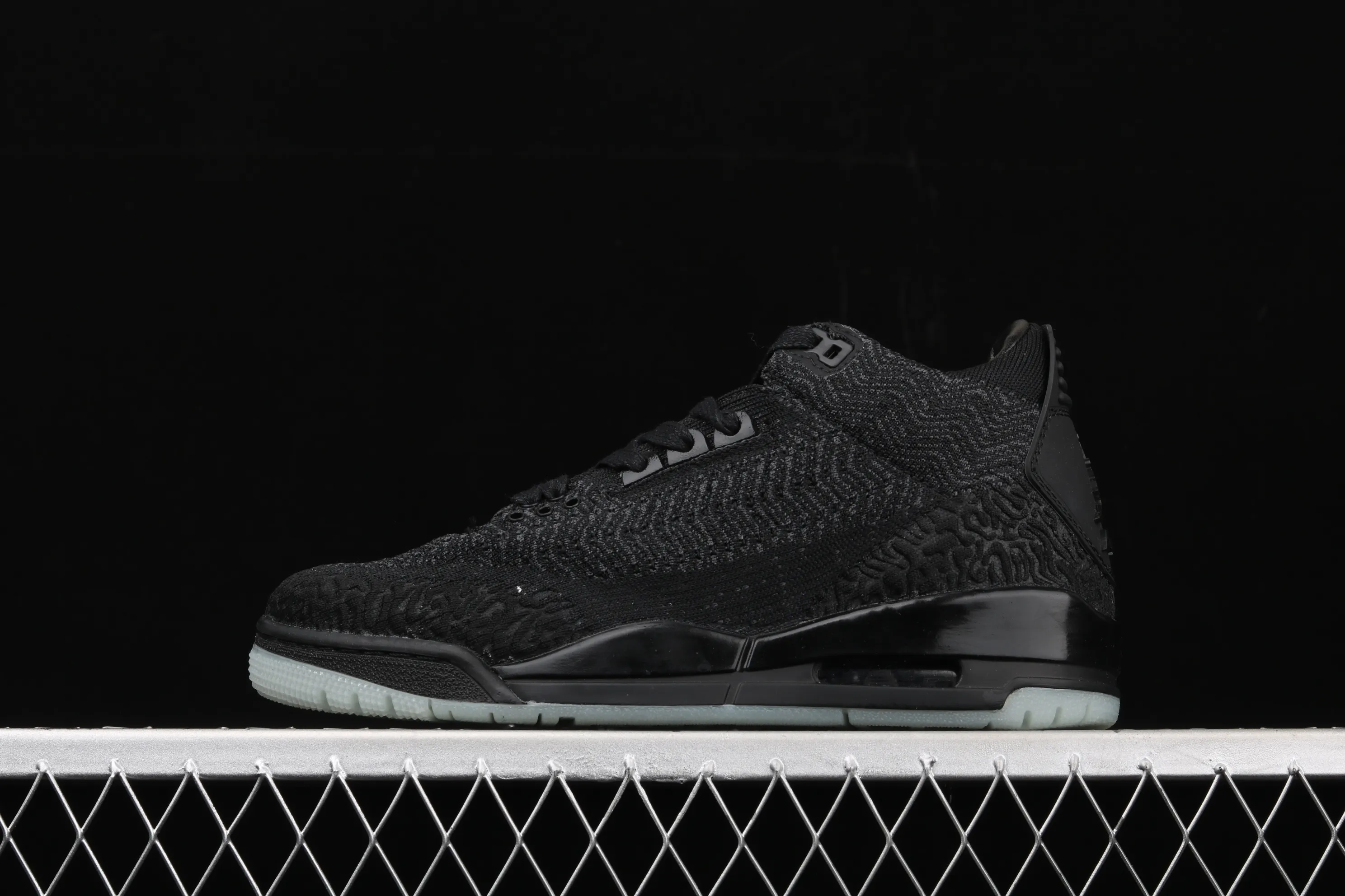 All categories Air Jordan Jordan series basketball shoes Air Jordan 3 Air Jordan 3 Flyknit AJ3 Joe 3 woven all black AQ1005-001